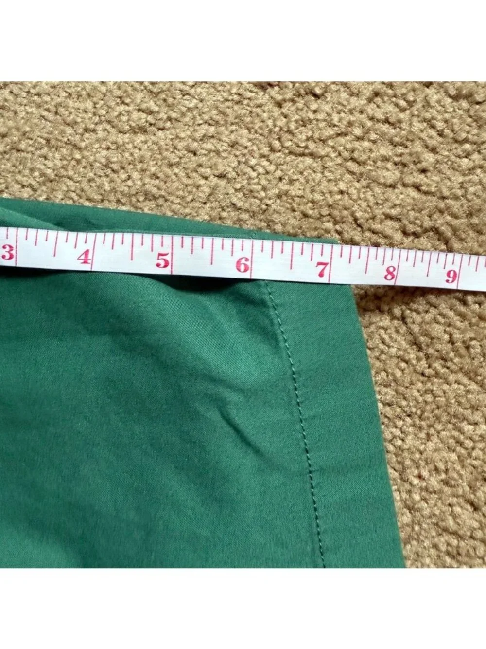 J.Crew Stanton Khaki Chino Shorts Mens 33 Cotton Twill 7” Inseam Teal Green